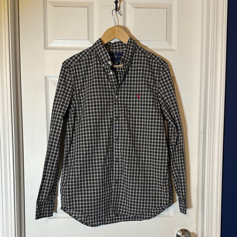 Ralph Lauren‎ Black and White Checkered Kids Shirt